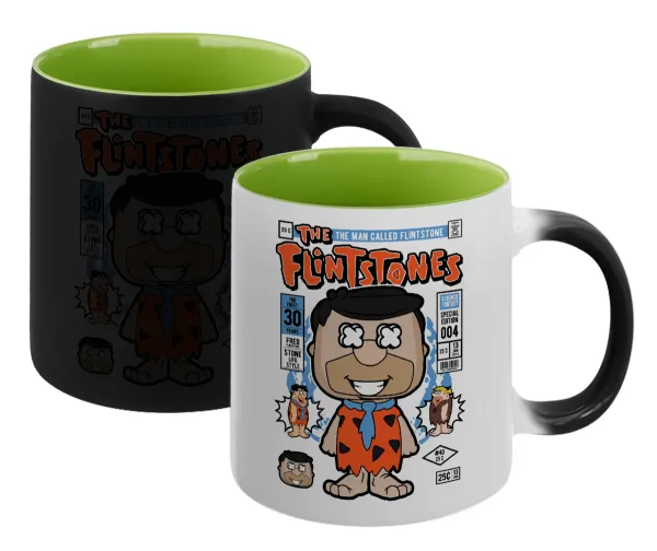 The flintstones — Magic mug with green interior, ceramic, 330ml, changes colour with hot drinks