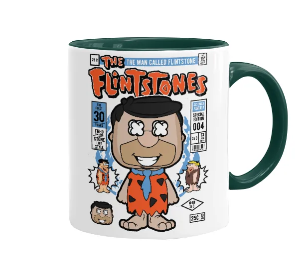 The flintstones — Mug colored green, ceramic, 330ml