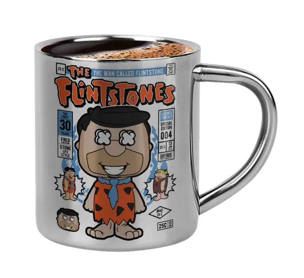 The flintstones — Κουπάκι μεταλλικό διπλού τοιχώματος για espresso (220ml)