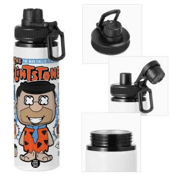 The flintstones, Μεταλλικό παγούρι νερού με καπάκι ασφαλείας, αλουμινίου 850ml