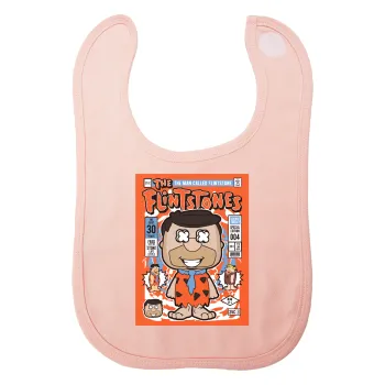 The flintstones, Σαλιάρα με Σκρατς ΡΟΖ 100% Organic Cotton (0-18 months)