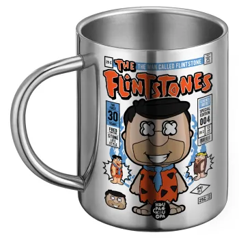 The flintstones, Ανοξείδωτη Μεταλλική Κούπα 450ml - Διπλού Τοιχώματος
