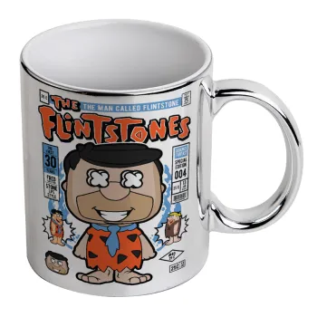The flintstones, Mug ceramic, silver mirror, 330ml