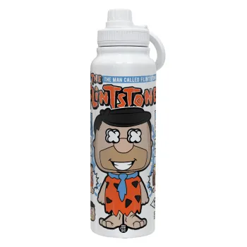 The flintstones, Θερμός 1L Ανοξείδωτο με Βάση Κινητού & Διπλά Τοιχώματα