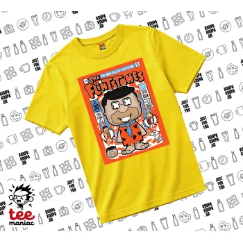The flintstones, yellow childrens T-Shirt made of 100% cotton, for every day. Vegan & OEKO-TEX certified.
