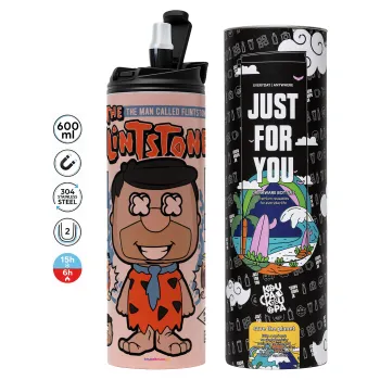 The flintstones, Tumbler stainless steel PINK 600ml