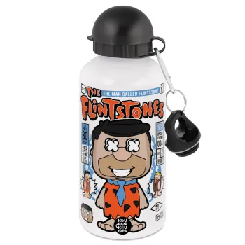 The flintstones, Metal water bottle, White, aluminum 500ml
