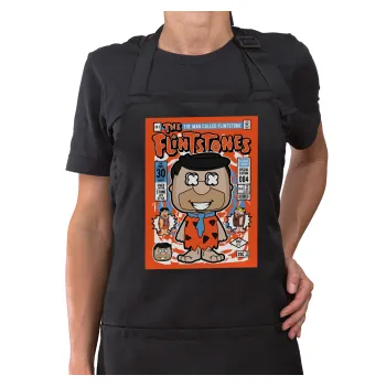 The flintstones, Ποδιά μακριά Σεφ ολόσωμη με τσέπες Μαύρη (ΕΝΗΛΙΚΩΝ)