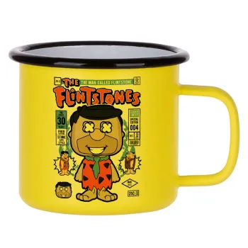 The flintstones, Κούπα Μεταλλική εμαγιέ ΜΑΤ Κίτρινη 360ml