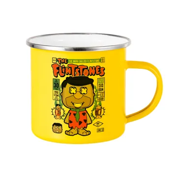 The flintstones, Yellow Enamel Metallic Cup 360ml