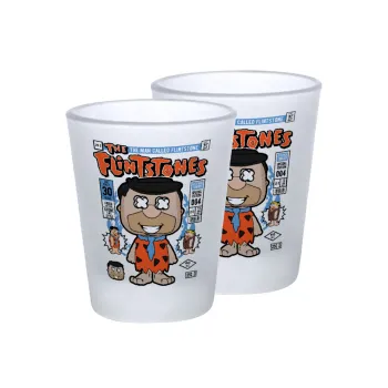 The flintstones, Σφηνοπότηρα γυάλινα 45ml του πάγου (2 τεμάχια)