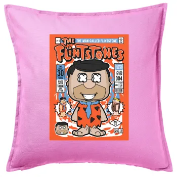 The flintstones, Sofa cushion Pink 50x50cm includes filling