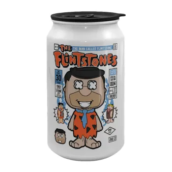 The flintstones, Κούπα ταξιδιού μεταλλική με καπάκι (tin-can) 500ml