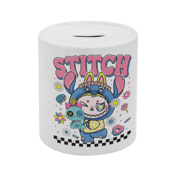 Labubu Stitch, Κουμπαράς πορσελάνης με τάπα