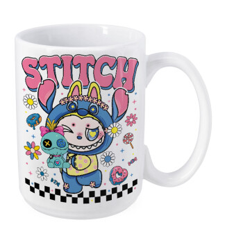 Labubu Stitch, Κούπα Mega, κεραμική, 450ml