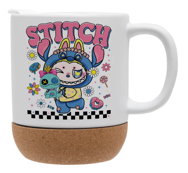 Labubu Stitch — Ceramic coffee mug Cork (MAT), 330ml