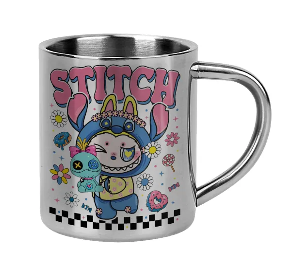 Labubu Stitch — Κούπα Ανοξείδωτη διπλού τοιχώματος 300ml