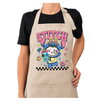 Labubu Stitch, Ποδιά μακριά Σεφ ολόσωμη με τσέπες SAND (ΕΝΗΛΙΚΩΝ)