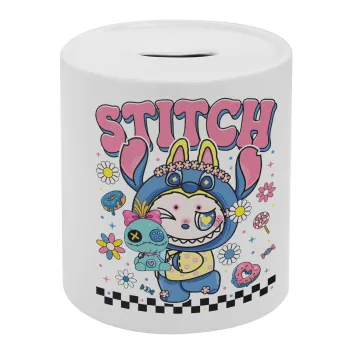 Labubu Stitch, Κουμπαράς πορσελάνης με τάπα