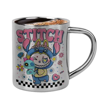 Labubu Stitch, Κουπάκι μεταλλικό διπλού τοιχώματος για espresso (220ml)