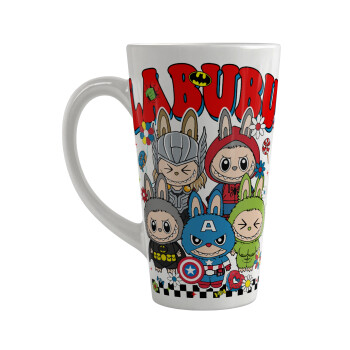 Labubu superheroes, Κούπα κωνική Latte Μεγάλη, κεραμική, 450ml
