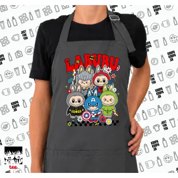 Labubu superheroes, Ποδιά μακριά Σεφ ολόσωμη με τσέπες GREY (ΕΝΗΛΙΚΩΝ)