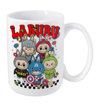 Labubu superheroes, Κούπα Mega, κεραμική, 450ml