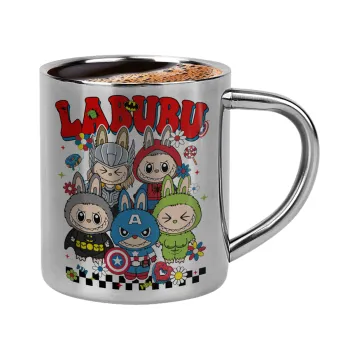 Labubu superheroes, Κουπάκι μεταλλικό διπλού τοιχώματος για espresso (220ml)