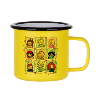 Labubu characters, Κούπα Μεταλλική εμαγιέ ΜΑΤ Κίτρινη 360ml