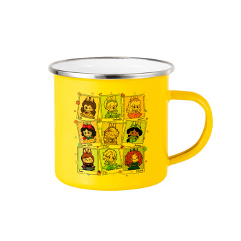 Labubu characters, Κούπα Μεταλλική εμαγιέ Κίτρινη 360ml