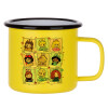 Metallic enamel MATT Yellow cup 360ml