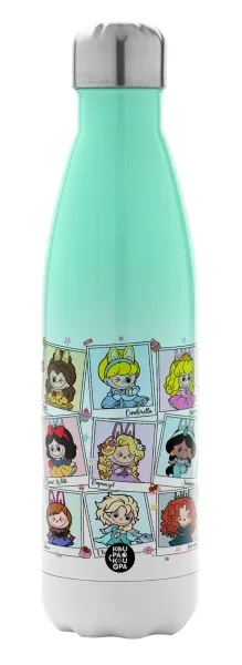 Labubu characters — Metal mug thermos Green/White (Stainless steel), double wall, 500ml