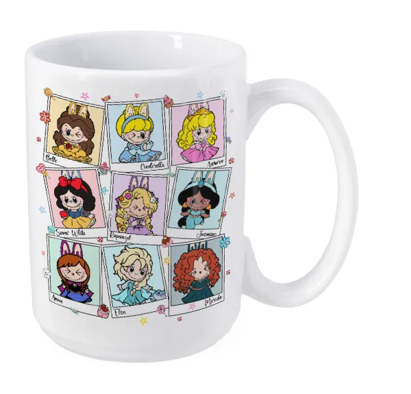 Labubu characters — Mega mug, ceramic, 450ml