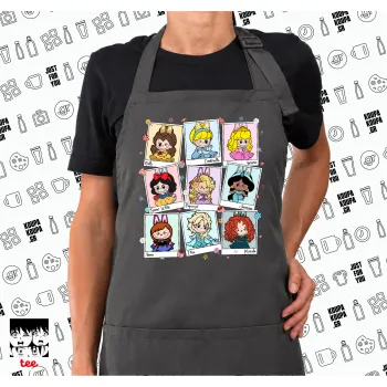 Labubu characters, Ποδιά μακριά Σεφ ολόσωμη με τσέπες GREY (ΕΝΗΛΙΚΩΝ)