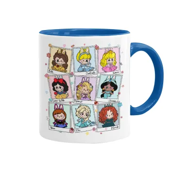 Labubu characters, Mug colored blue, ceramic, 330ml