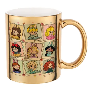 Labubu characters, Κούπα κεραμική, χρυσή καθρέπτης, 330ml