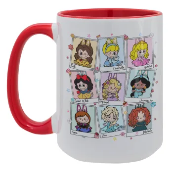 Labubu characters, Κούπα Mega 15oz, κεραμική Κόκκινη, 450ml