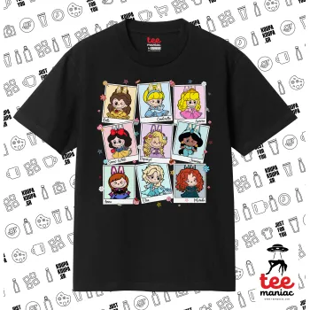 Labubu characters, Κλασικό T-Shirt, διπλής ραφής, χωρίς πλευρικές ραφές ΜΑΥΡΟ από 100% βαμβάκι. Vegan & OEKO-TEX πιστοποιημένο.