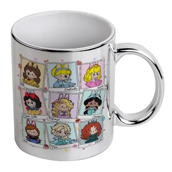 Labubu characters, Κούπα κεραμική, ασημένια καθρέπτης, 330ml