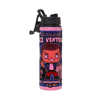 Ace Ventura: Pet Detective, Μεταλλικό παγούρι νερού με καπάκι ασφαλείας, αλουμινίου 850ml