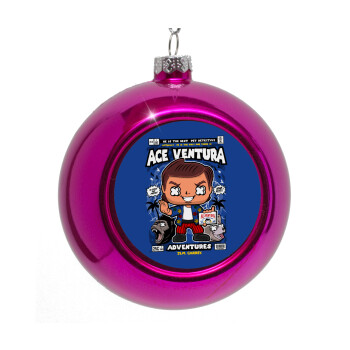 Ace Ventura: Pet Detective, Στολίδι Χριστουγεννιάτικη μπάλα δένδρου Μωβ 8cm