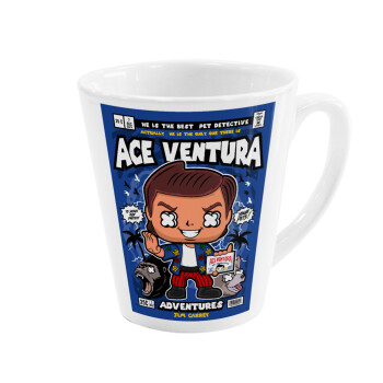 Ace Ventura: Pet Detective, Κούπα κωνική Latte Λευκή, κεραμική, 300ml