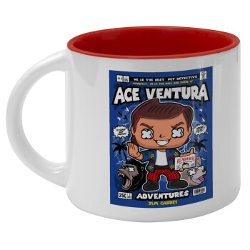 Ace Ventura: Pet Detective, Κούπα κεραμική 400ml Λευκή/Κόκκινη