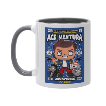 Ace Ventura: Pet Detective, Κούπα χρωματιστή γκρι, κεραμική, 330ml