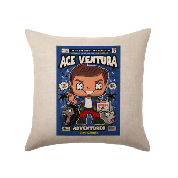 Ace Ventura: Pet Detective, Μαξιλάρι καναπέ ΛΙΝΟ 40x40cm περιέχεται το  γέμισμα