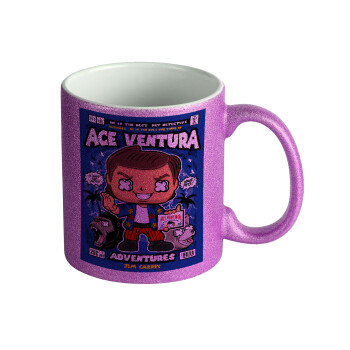 Ace Ventura: Pet Detective, Κούπα Μωβ Glitter που γυαλίζει, κεραμική, 330ml