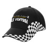 Adult Ultimate BLACK RACING Cap, (100% COTTON DRILL, ADULT, UNISEX, ONE SIZE)