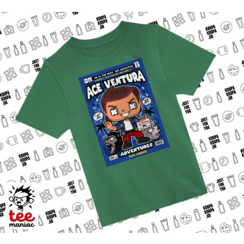 Ace Ventura: Pet Detective, Άνετο παιδικό T-Shirt ΠΡΑΣΙΝΟ από 100% βαμβάκι, για κάθε μέρα. Vegan & OEKO-TEX πιστοποιημένο.