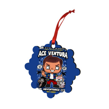 Ace Ventura: Pet Detective, Στολίδι Χριστουγεννιάτικο στολίδι snowflake ξύλινο 7.5cm