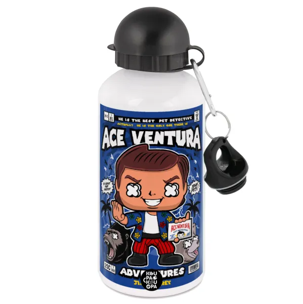 Ace Ventura: Pet Detective — Metal water bottle, White, aluminum 500ml